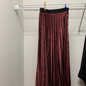 Zara animal print pleated skirt